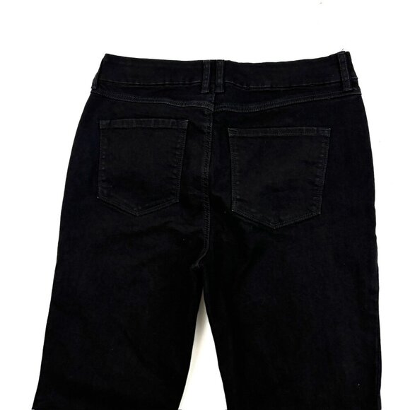 Rewash Real Curve High Rise Flare Bell Bottom Raw Hem Women's size 13 Black Jean - Picture 4 of 4